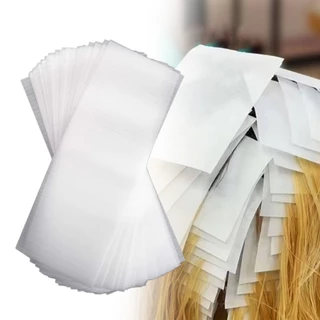 50ชิ้น แผ่นกระดาษย้อมสีผม ไฮไลท์ แผ่นย้อมสีผม ใช้ซ้ําได้ DIY