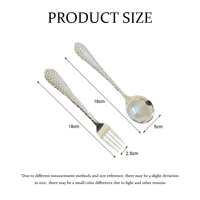 🏠 ช้อนกลม ชุดช้อน เกาหลีแสตนเลส 18 ซมเนื้อสแตนเลสตัน ชุดช้อนเกาหลี ช้อนและส้อมลายน้ำแข็ง - รูปที่ 6