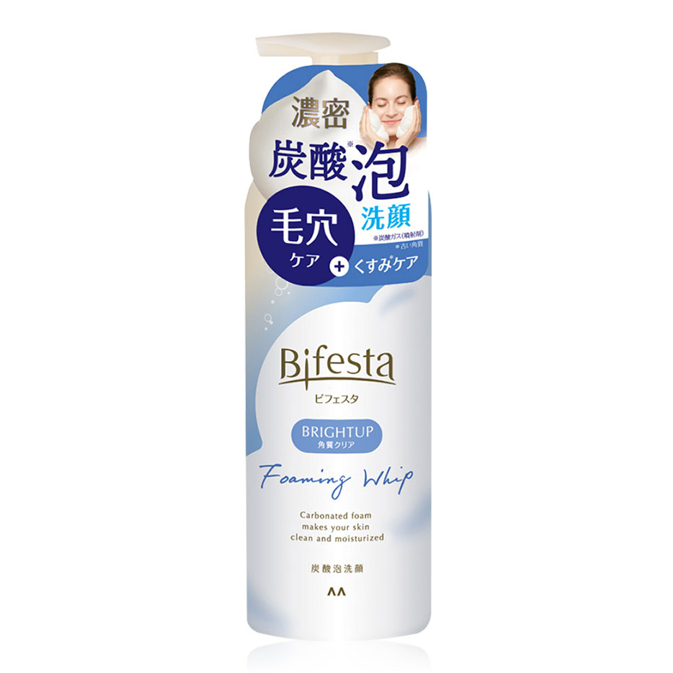 Bifesta Foaming Whip Bright UP บิเฟสต้า โฟมมิ่ง วิป ไบรท์อัพ หน้าใสเปล่งปลั่งอมชมพู 180ml.