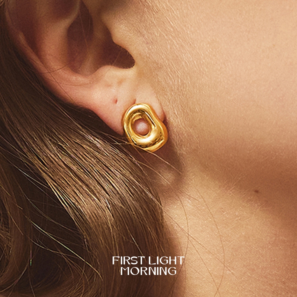 First Light Morning : France Earrings  - Stainless Steel ต่างหู mimimal