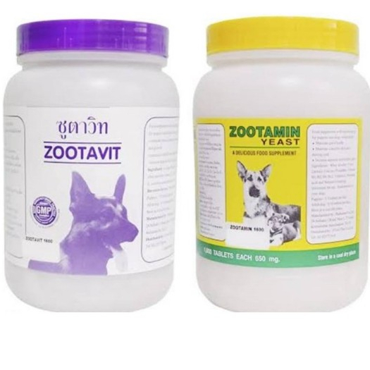 (แพ็คคู่) แคลเซียม zootavit+zootamin กระป๋องละ 1600เม็ด ซูตาวิท ซูตามิน*โปรดอ่านรายละเอียดก่อนสั่งซื้อ