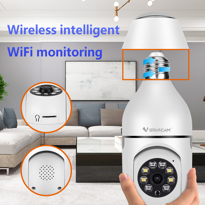VSTARCAM CS660 WiFi SUPER HD 1296p 3MP iP Camera ใส่ขั้วหลอดไฟ E27 กล้องวงจรปิดไร้สาย Ai + แจ้งเตือน