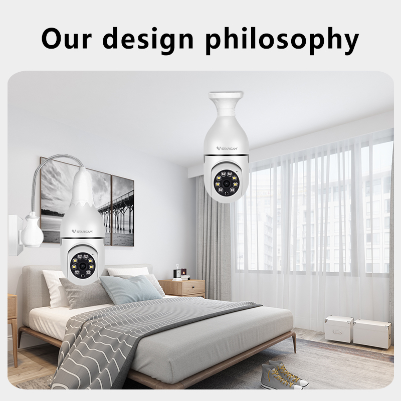 VSTARCAM CS660 WiFi SUPER HD 1296p 3MP iP Camera ใส่ขั้วหลอดไฟ E27 กล้องวงจรปิดไร้สาย Ai + แจ้งเตือน