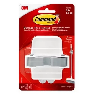 3M คอมมานด์ ที่แขวนไม้กวาด ไม้ม็อบ รุ่น 17007 (1 ชิ้น/แพ็ค) รับน้ำหนักสูงสุด 1.8 กก.Command