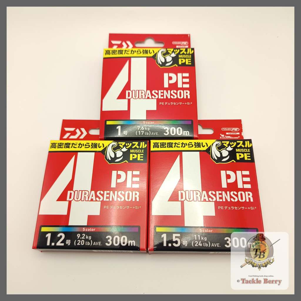 DAIWA PE DURASENSOR X4  300m. / สายพีอีถัก4 สลับสี