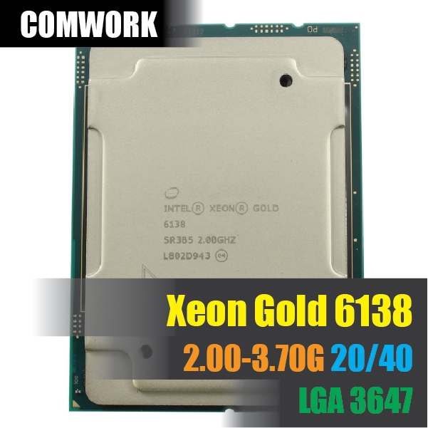 ซีพียู Intel XEON GOLD 6138 LGA 3647 SOCKET P C612 C622 CPU PROCESSOR WORKSTATION SERVER COMWORK