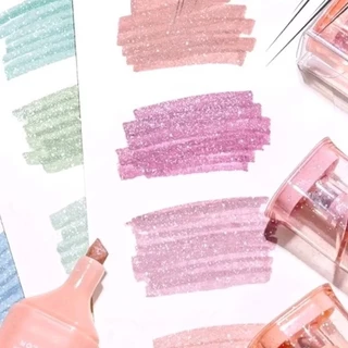 (อัพเดทสีใหม่) Oniso ปากกาไฮไลท์กากเพชร Nebula Glitter Highlighter