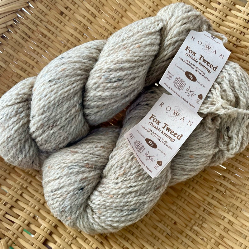 ไหมพรมขนสัตว์ pure new wool 100% Rowan Fox tweed