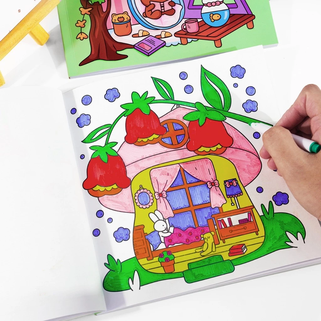 MW สมุดระบายสี หนังสือภาพวาดกราฟฟิตีเพื่อการศึกษา Doodles Book ผู้ใหญ่และวัยรุ่น Sticker Colouring Books Stationery thumbnail 4