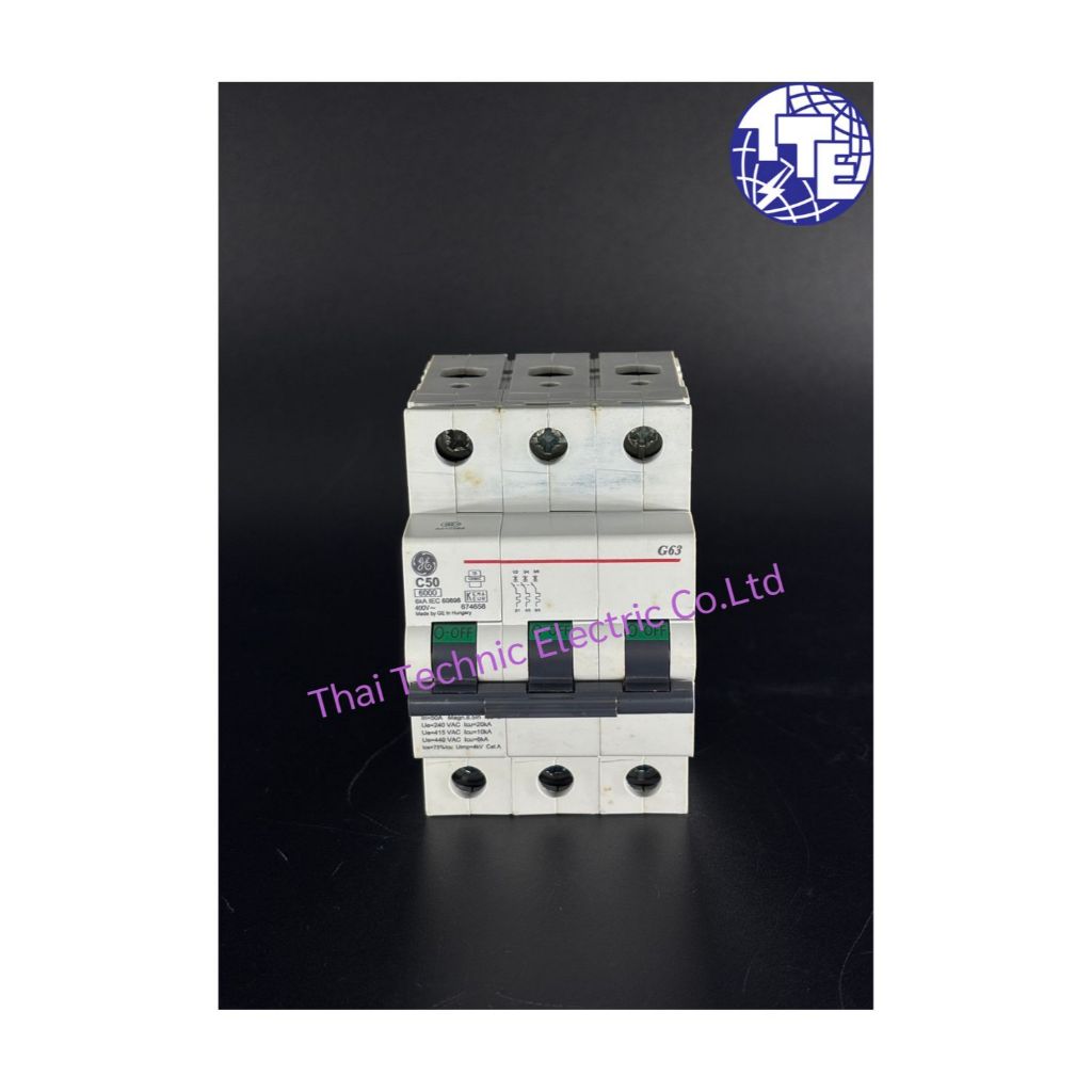 MCB "GE" G63C50 674658  3P 50AMP 6KA