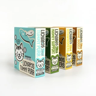 Lickabos แมวเลีย ยกกล่อง Hoya Purrkery Hoya Barkery all natural