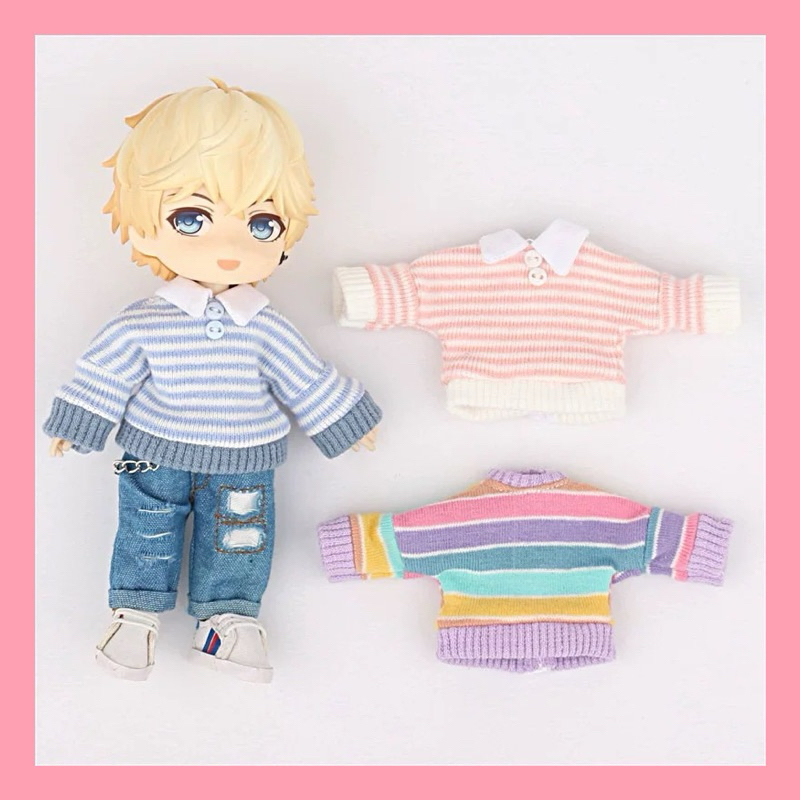 💖เสื้อob11แขนยาวลายทาง