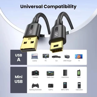 แท้💯 UGREEN สายเคเบิล USB 2.0 ขนาดเล็ก สําหรับกล้องดิจิทัล เครื่องเล่น MP3 MP4 DVR GPS HDD Mini USB