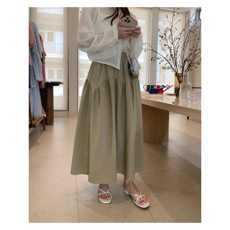 Some.dress mushroom skirt สี khaki (used like new)