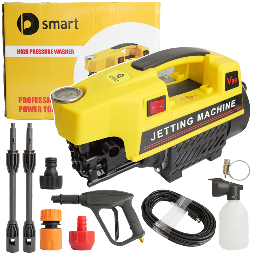 SMART เครื่องฉีดน้ำแรงดันสูง เครื่องล้างรถ 350 บาร์ 3500 วัตต์  มอเตอร์เหนี่ยวนำดูดน้ำได้ด้วยตัวเอง