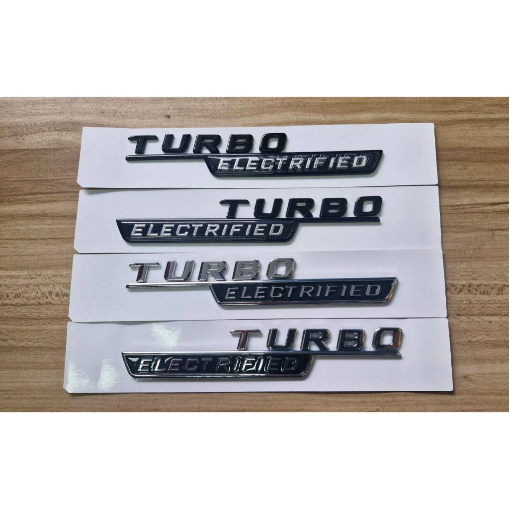 ราคาต่อคู่ โลโก้ตัวอักษรติดด้านข้างเบนซ์ *TURBO ELECTRIFIED * Mercedes Benz Turbo Electrified Fender