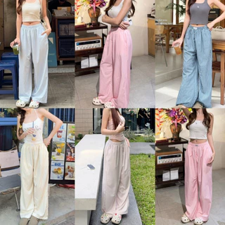 BABEJUB.X l KATHY PANTS กางเกงผ้าขายาวลายทาง ใส่สบายย น่ารักมากกก
