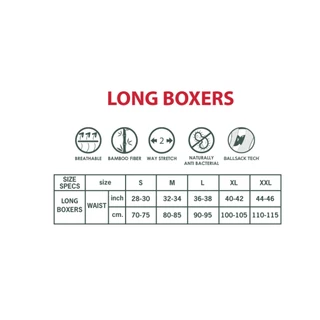 Cricket & Co กางเกงชั้นในผู้ชายรุ่น Bamboo แบบ Long Boxer มี 3 สี