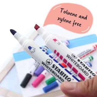 STABILO ปากกาไวท์บอร์ด PLAN ชนิดหัวกลมและหัวตัด Whiteboard Marker Pen ลบออกง่าย ไม่มีกลิ่นฉุน (ราคาต่อ 1 แท่ง)