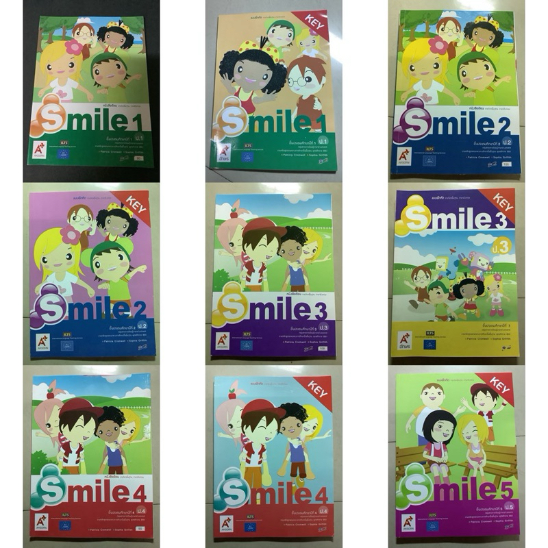 มือ1 อจท.-หนังสือเรียนรายวิชาพื้นฐาน ภาษาอังกฤษ Smile1,smile2,smile3,smile4,smile5 ประถมศึกษา ป.1-ป.
