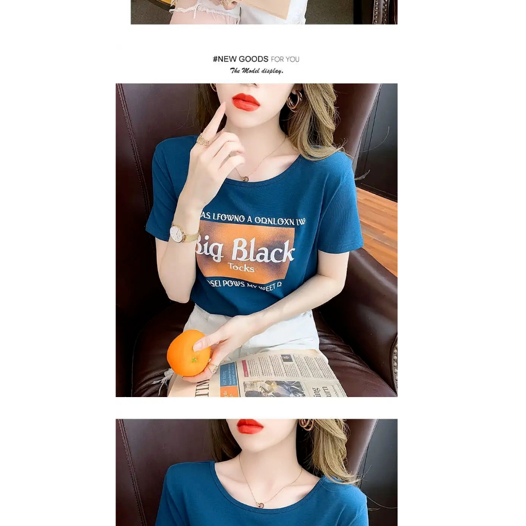 SIAM CURATEDเสื้อยืดคอกลมสีขาว ✨ สไตล์อเมริกันย้อนยุค （จัดส่งภายใน24ชม） - รูปที่ 6