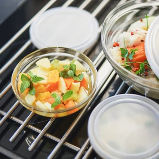กล่องถนอมอาหารกลม ฝาขาว Duralex Freshbox Round with frost lid temperglass