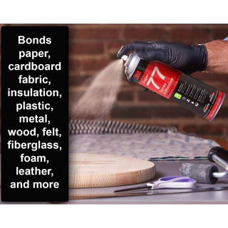 3M Spray Adhesive กาวสเปรย์ 77 , กาวสเปรย์ 20 ยึดติดแน่น แห้งเร็ว (1 กระป๋อง)