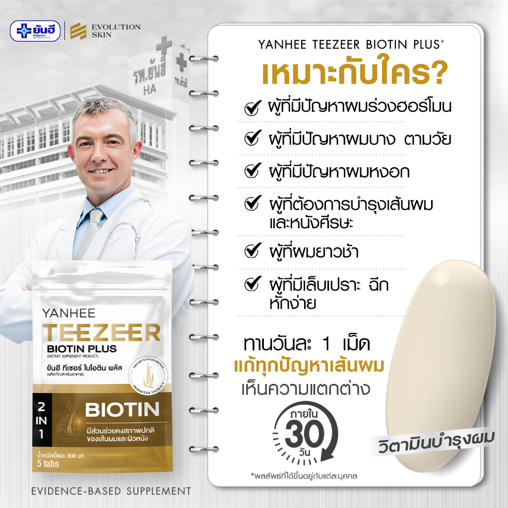 แชมพูผมดก! Yanhee Teezeer Hair Serum & Shampoo & Biotin ยันฮี ทีเซอร์ เซรั่ม ผมเงางาม ขจัดรังแค - รูปที่ 5