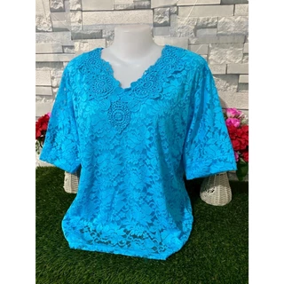 เสื้อลูกไม้คอวี เสื้อลูกไม้ เสื้อลูกไม้สีดำ รอบอก 46-52 นิ้ว มีหลายสีให้เลือก รุ่น46715-52715