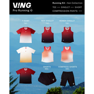 Ving Running Kit Collection ด้วยเทคโนโลยี VINDTech™ มาพร้อมดีไซน์ล้ำสมัย [เสื้อ-กางเกงกีฟ้า เสื้อวิ่ง กางเกงวิ่ง แห้งไว]
