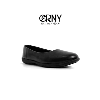 มีไซส์ 42 ❤️ ORNY(ออร์นี่) ® คัชชูส้นเตี้ย 1150 รองเท้าคัทชูนักศึกษา รองเท้าทำงาน สีดำ รับปริญญา