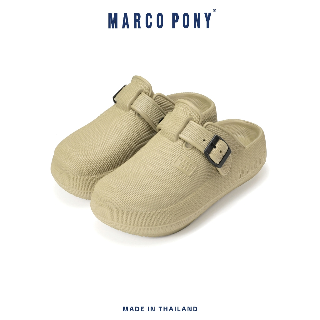 MARCO PONY รองเท้าแฟชั่นผู้หญิง รองเท้าเปิ เบาสบาย ส้นหนา 6 ซม คลายเมื่อยเท้า วัสดุ EVA กันลื่น ทนต่อการสึกหรอ MH9029