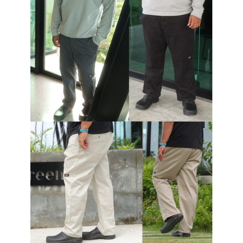 ♥(มีไซส์ 24-60) กางเกงดิกกี้ นักศึกษาขากระต่อตรงกึ่งใหญ่ 4กระเป๋า เป๋าซิปทองเหลือง มี6สี ผ้าChino