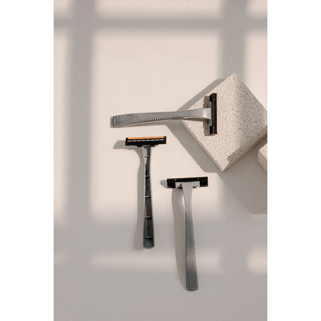 มีดโกน 2 ใบมีด มีดโกนหนวดผู้ชาย ROX II Unisex 3 ชิ้น/แพ็ค (ใช้ซ้ำได้ สินค้าคุณภาพสูง) jksintertrade - รูปที่ 5