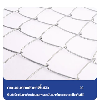 ยาว10m รั้วตาข่ายถักchainlink ตา 2.5" ลวด1.8/2.5mm เหล็กชุบกัลวาไนซ์ แข็งแรงทนทาน ลวดเงาสวย ทำกรงสัตว์ รั้วล้อมสวน