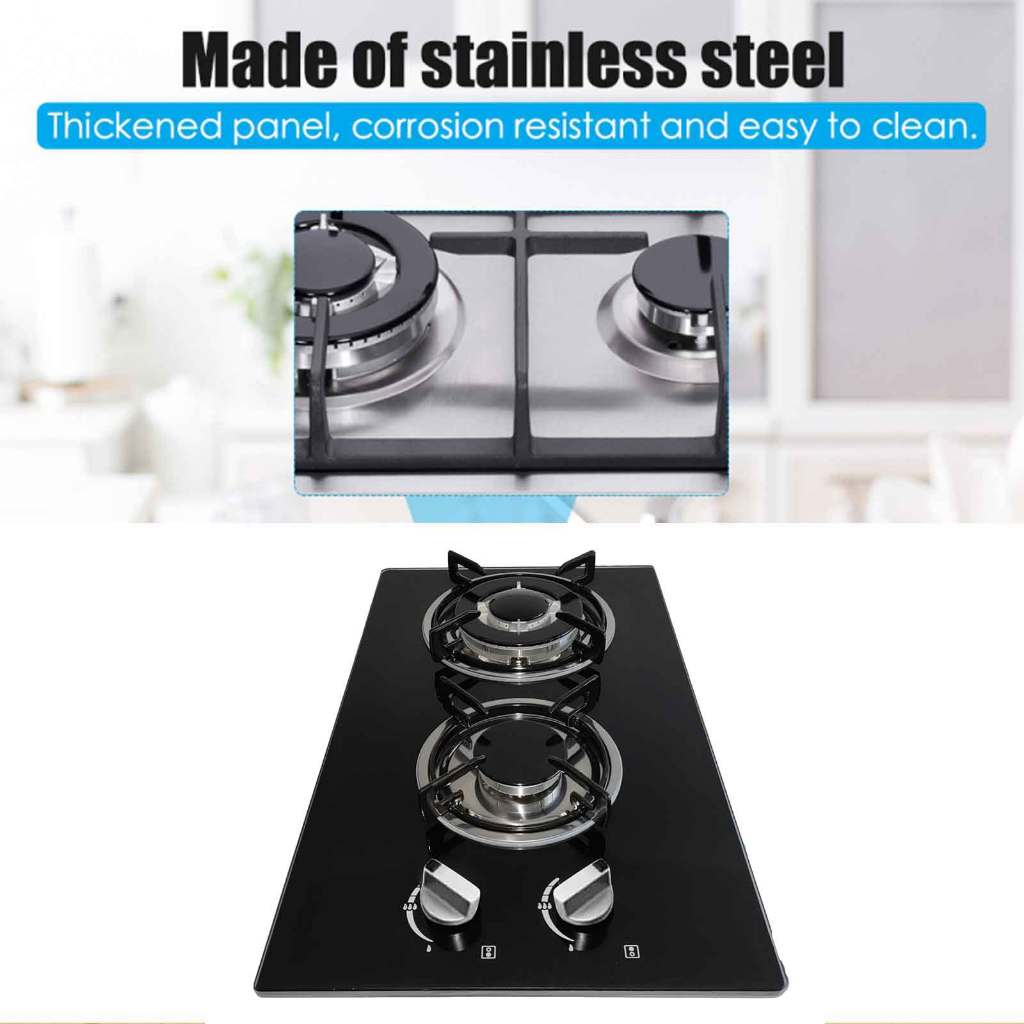G/a/s Flipped Cooktop Dual Stove Kitchen Desktop Dual-Use Cooktop G/a/s Panel G/a/sCooker Outside Camp