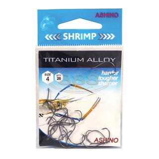 เบ็ดตกกุ้ง Ashino Titanium Alloy -S1 มีเบอร์ 2/0 1/0 1 2 3 4 Sports ออกกำลังกาย