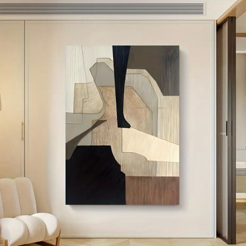 ภาพวาดตกแต่งผนัง Abstract Plank Canvas Art