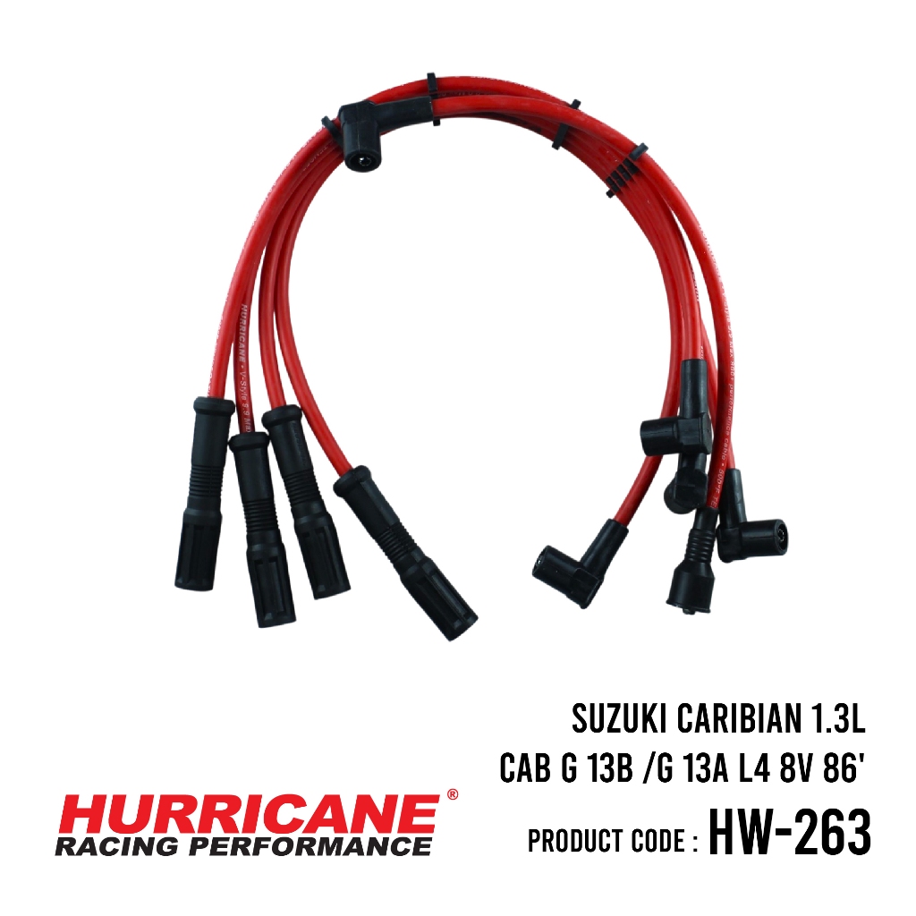 สายหัวเทียน SUZUKI CARIBIAN 1.3L CAB G 13B / G 13A L4 8V 86' HW-263