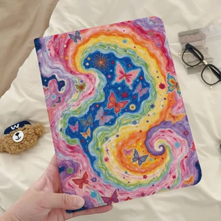🌼ออกให้ 24 ชม🌼เคส iPad Gen10 Gen11 Air7 ที่ใส่ปากกา กราฟิตี้สี case iPad Air5 Air6 Gen9 Pro11 2024