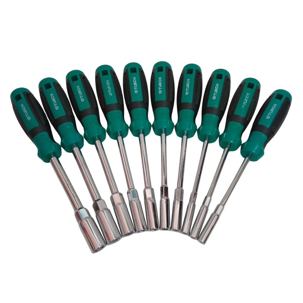 TUOCHI ไขควงบล็อค หกเหลี่ยม เหล็ก CR-V Hex Driver ไขควงขันกิ๊บรัด ลูกบล็อก ด้ามไขควง