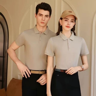Caspa รุ่น PL-395N เสื้อโปโลแขนจั๊มคอปก ผ้าคอตตอน+โพลี ใส่ได้ผู้ชายผู้หญิง ราคาถูก เนื้อผ้าดี