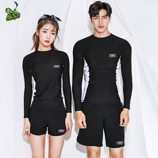 ชุดว่ายน้ำแขนยาว ชุดดำน้ำ คู่รัก กันUV ชุดว่ายน้ำ ผู้ชายและผู้หญิง