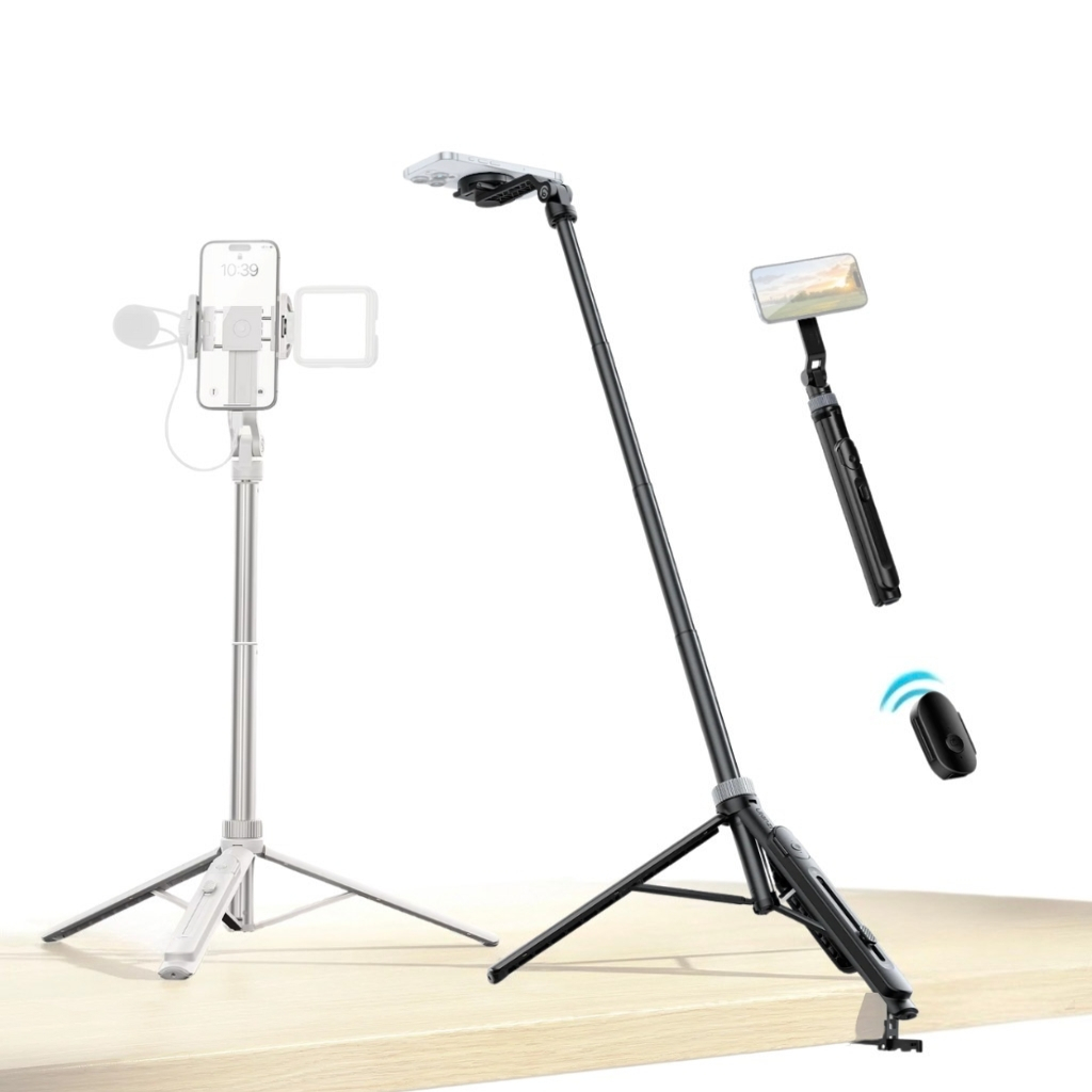 Ulanzi TT88 4in1 MagSafe Overhead Selfie Stick ขาตั้งมือถือ เกี่ยวโต๊ะ ไม้เซลฟี่ พร้อมรีโมทบลูทูธ
