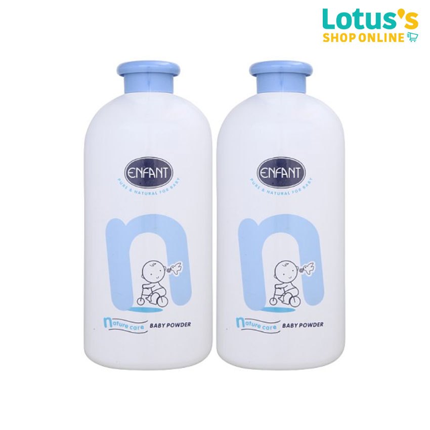 [ทั้งหมด 2 ชิ้น] อองฟองต์ แป้งเด็ก 400 กรัม ENFANT NATURE CARE BABY POWDER 400G X 2 PCS.