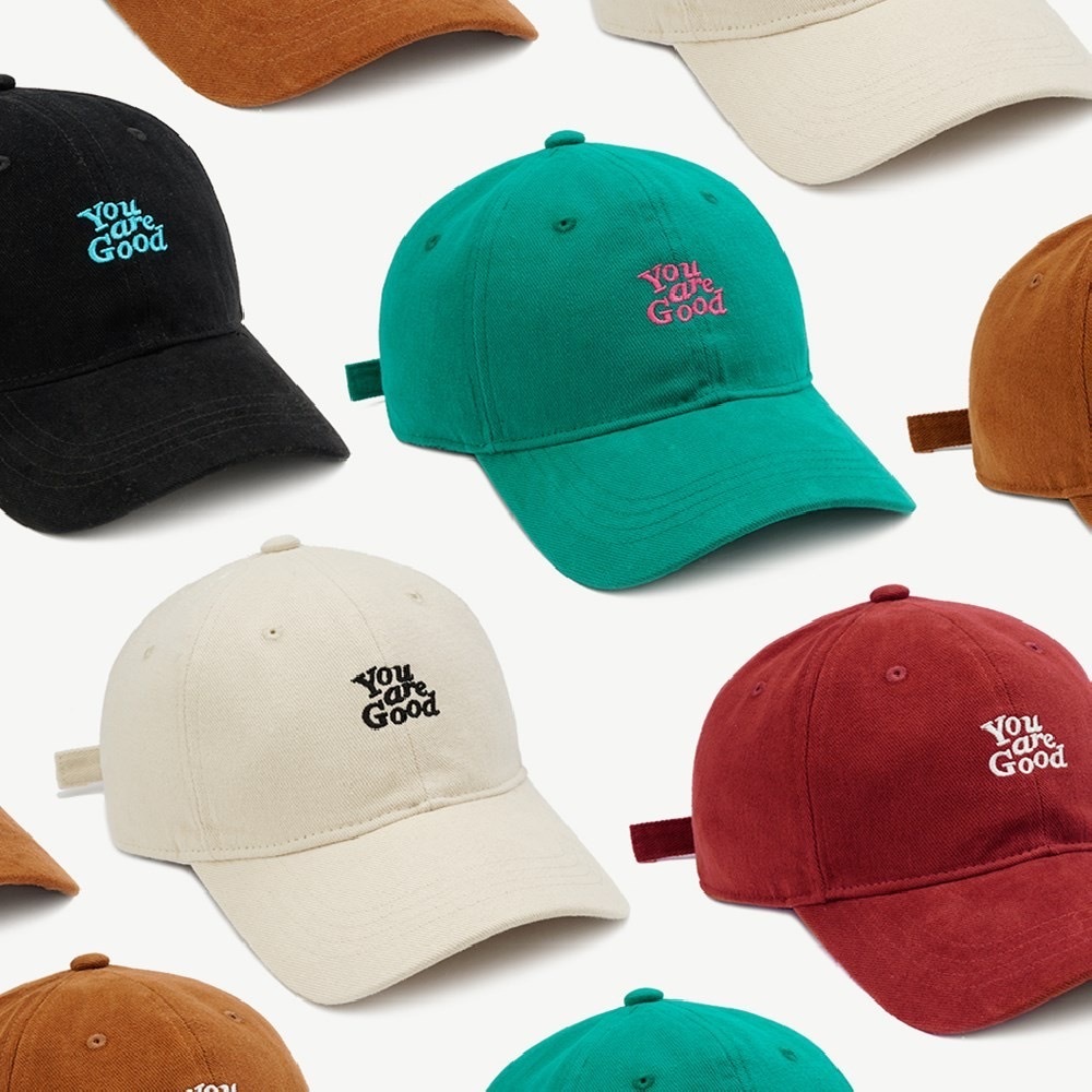 หมวกเบสบอลผ้าฝ้ายปักลายภาษาอังกฤษสไตล์เกาหลีสําหรับผู้หญิง