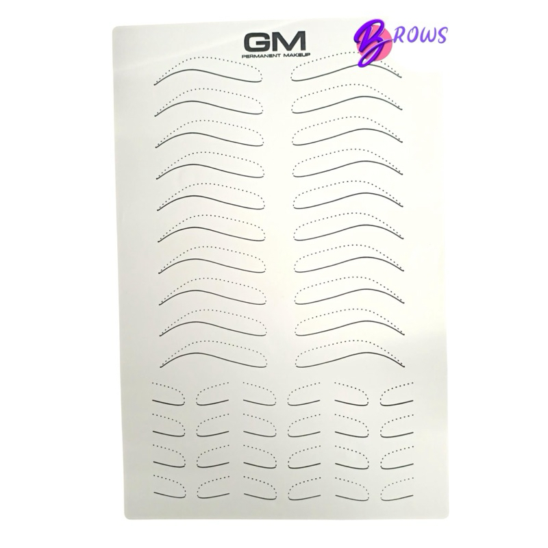 หนังฝึกสัก Gm มีแบบคิ้ว หนังเรียบโครงคิ้วขนาด A4