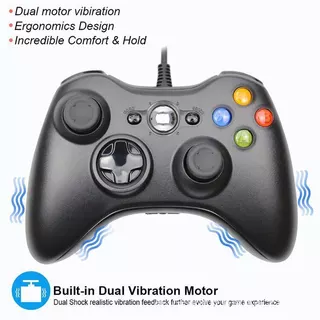จอยxbox360 / จอยเกม xbox360มีสาย, ต่อxbox360เเละคอมได้,
