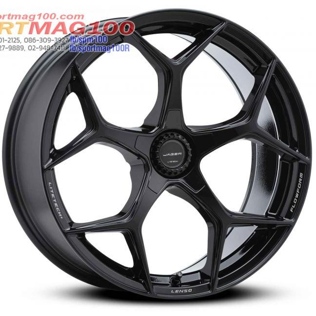 ล้อแม็กใหม่ FlowForming Lenso Jager VAMOS5 LITETECH+ ขอบ20 5รู114.3 กว้าง 9 ET35 สีดำเงา (ราคา4วง)