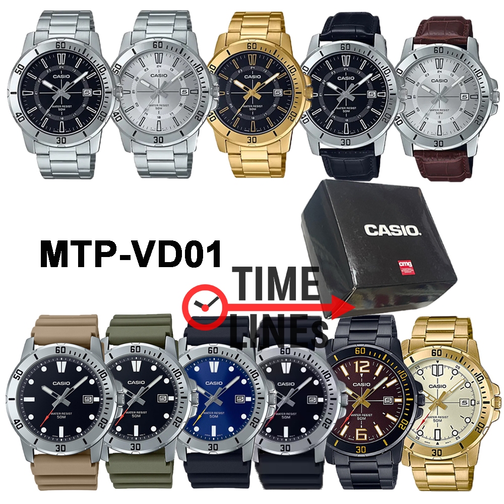 !!ประกันพร้อมกล่อง CMG!! CASIO รุ่น MTP-VD01BL MTP-VD01L MTP-VD01GL นาฬิกาผู้ชาย MTPVD01 MTP-VD01